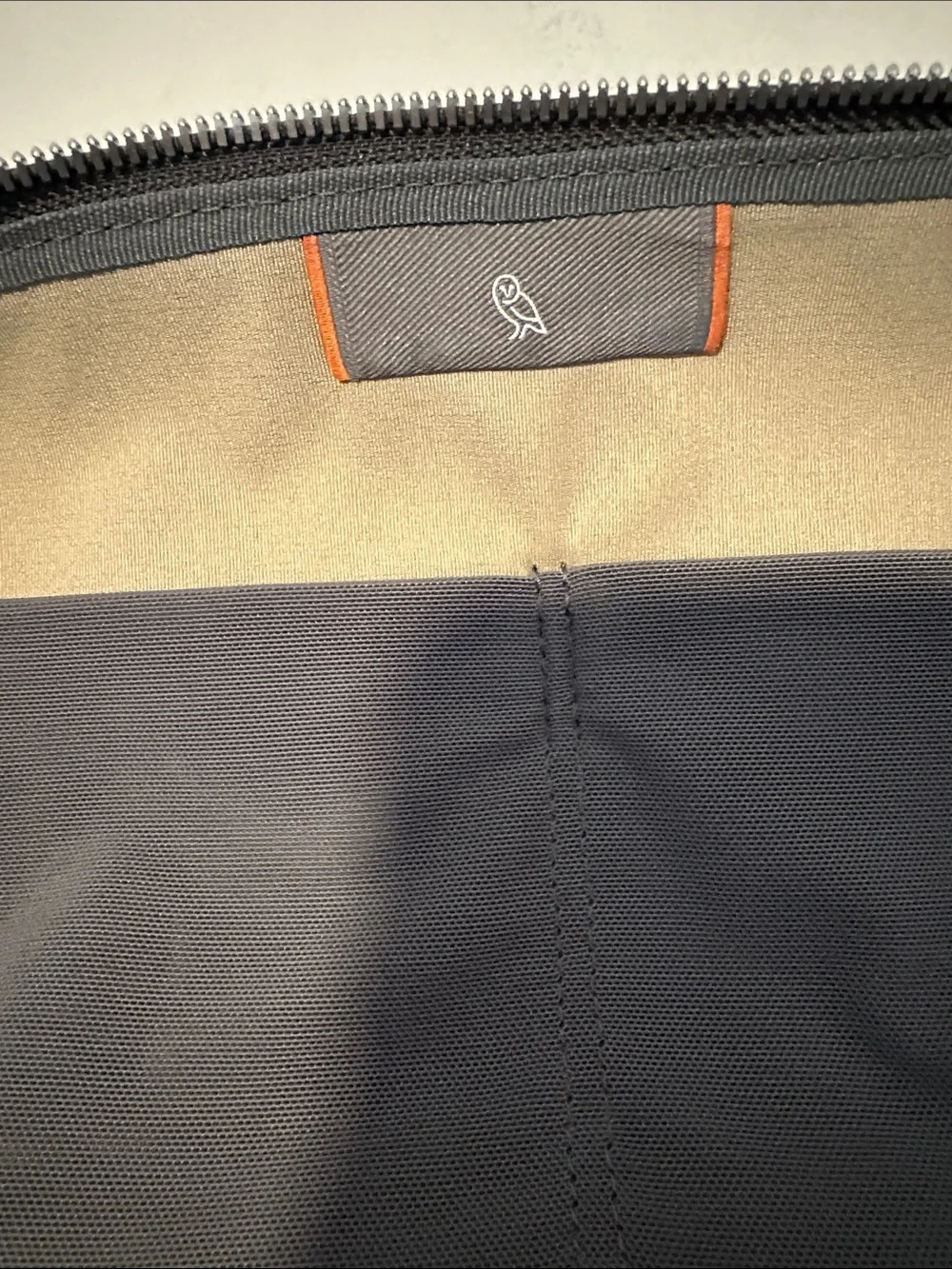 Bellroy Black Travel Organizer with Tan Leather Tab